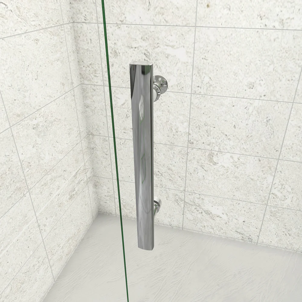 185 cm Box Doccia Walk In  Parete Fissa  Porta Pieghevole Vetro da 6mm Temperato Anticalcare Barra Stabilizzatrice 45cm Cromo Lucido - Image 10