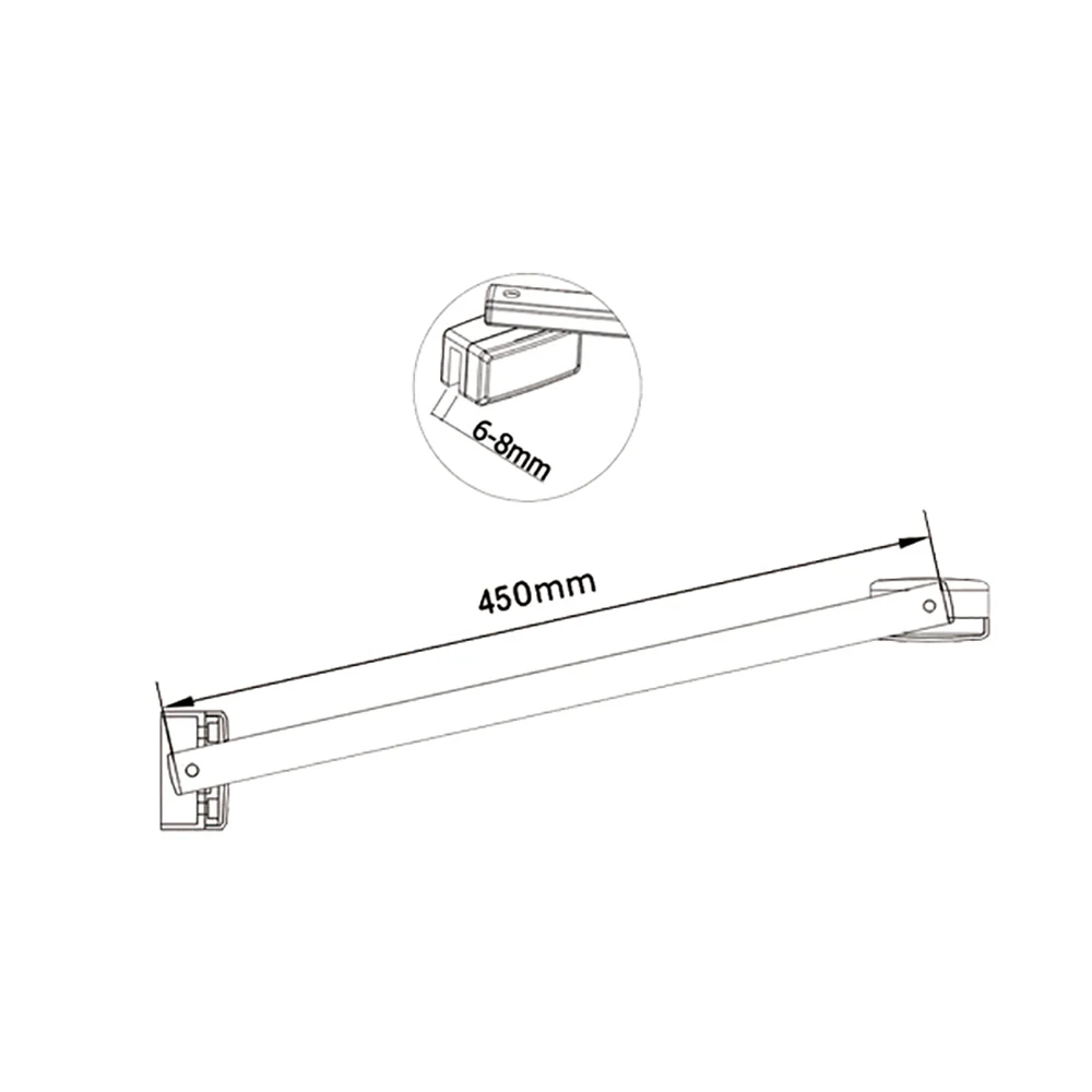 190cm Box Doccia Angolare Porta Battente Pieghevole con Parete Fissa in Vetro Temperato 5 mm Anticalcare Barra da 45cm Nera Opaca Piatto Doccia incluso - Image 12