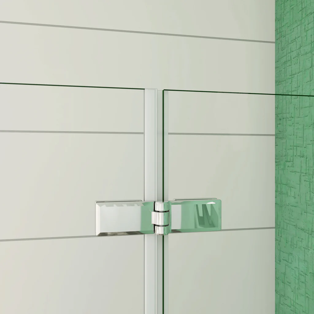 Aica 140 cm Sopravasca da Bagno Due Ante Mobili verso Sinistro/Destro Vetro 6mm Temperato Anticalcare Fascie Centrali in Serigrafato Bianco Opaco - Image 16