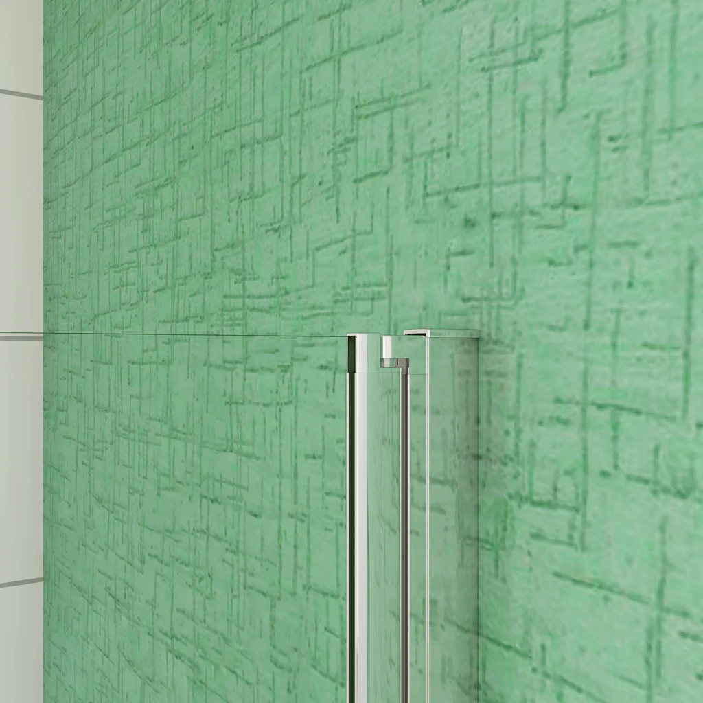 Aica 140 cm Sopravasca da Bagno Due Ante Mobili verso Sinistro/Destro Vetro 6mm Temperato Anticalcare Fascie Centrali in Serigrafato Bianco Opaco - Image 17