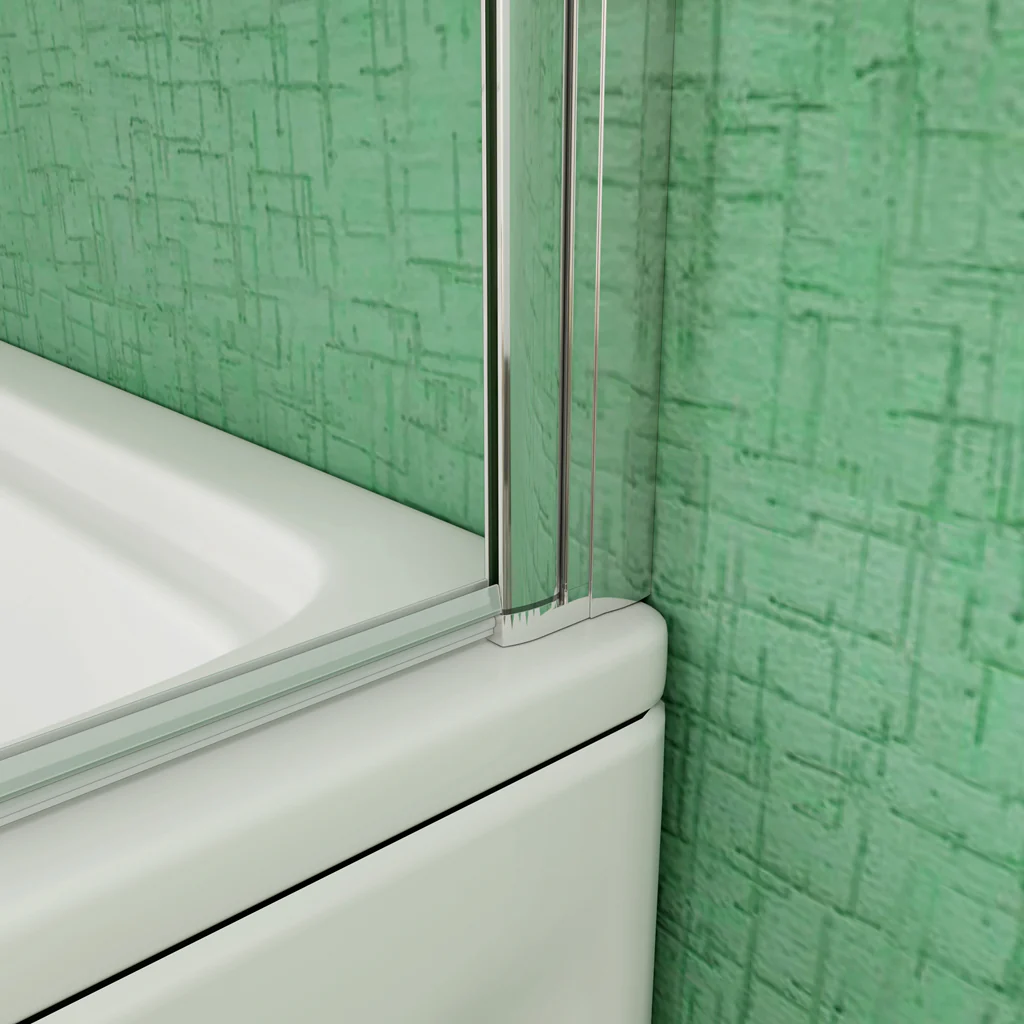 Aica 140 cm Sopravasca da Bagno Due Ante Mobili verso Sinistro/Destro Vetro 6mm Temperato Anticalcare Fascie Centrali in Serigrafato Bianco Opaco - Image 18