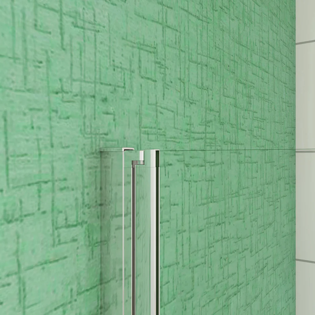Aica 140 cm Sopravasca da Bagno Due Ante Mobili verso Sinistro/Destro Vetro 6mm Temperato Anticalcare Fascie Centrali in Serigrafato Bianco Opaco - Image 8