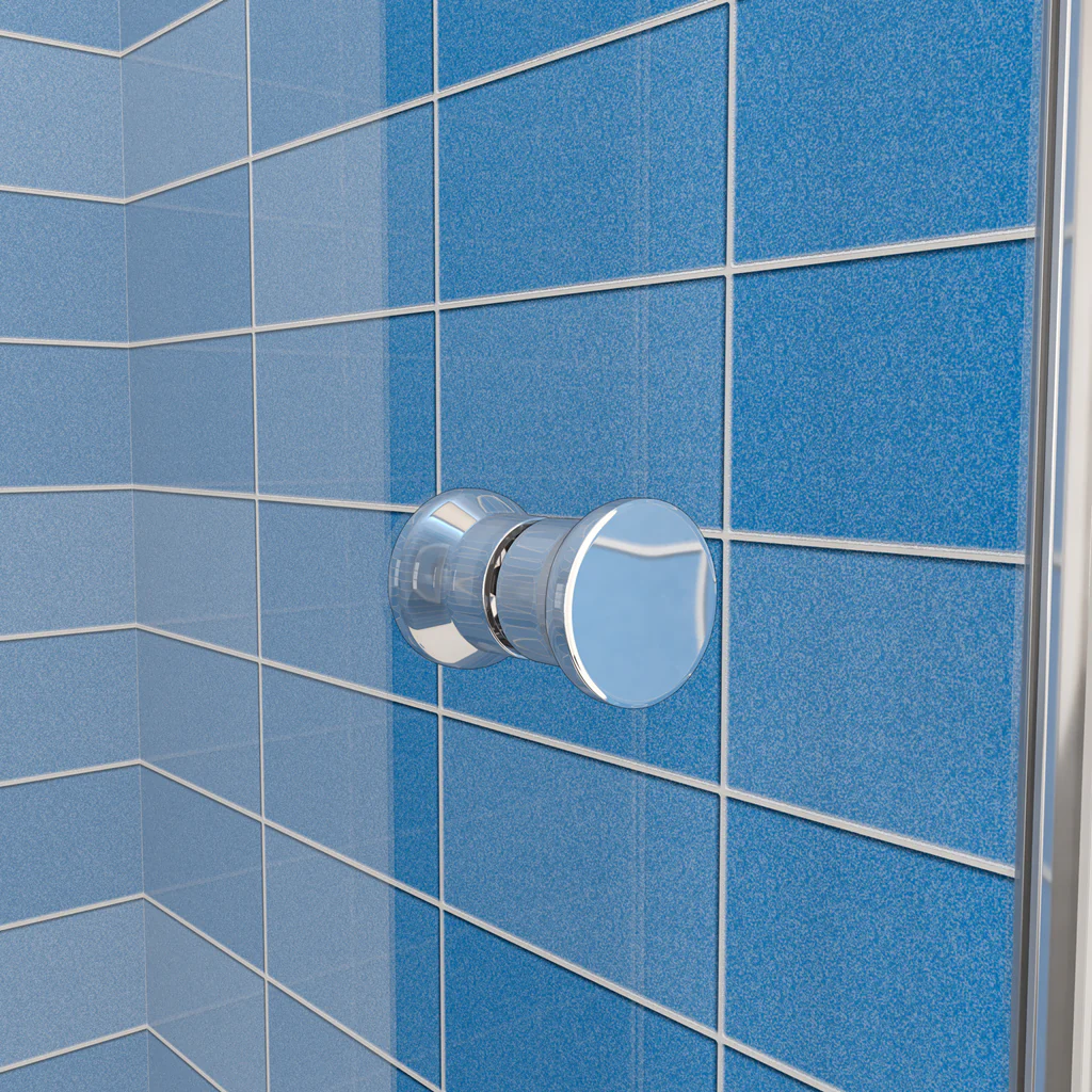 Aica 185 cm Box Doccia per Nicchia Porta a Soffietto Vetro Temperato 5 mm Trasparente Profili Cromati Lucidi - Image 9