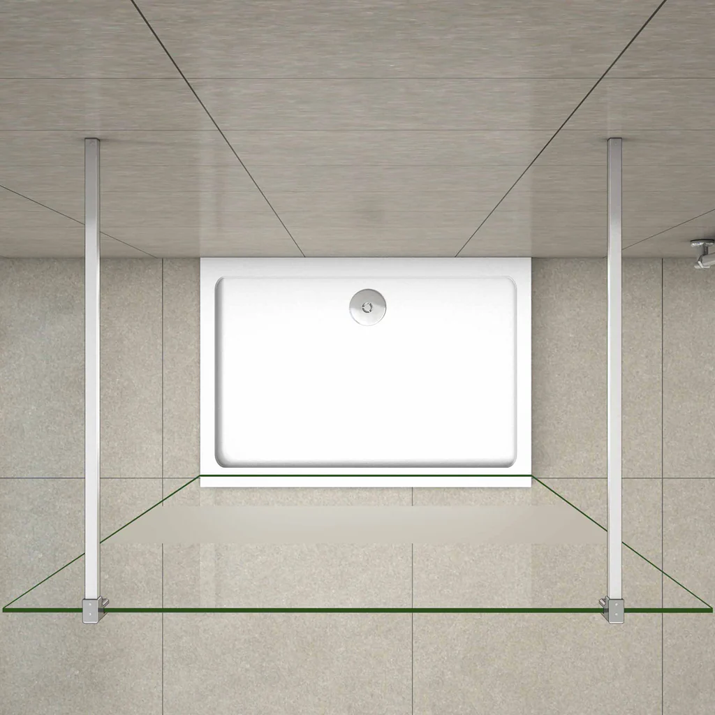 Aica 200 cm Walk In Parete Per Doccia in Vetro 8 mm Temperato Anti-frantumi Anticalcare Striscia Centrale Opaca con Doppia Barra Stabilizzatrice - Image 19