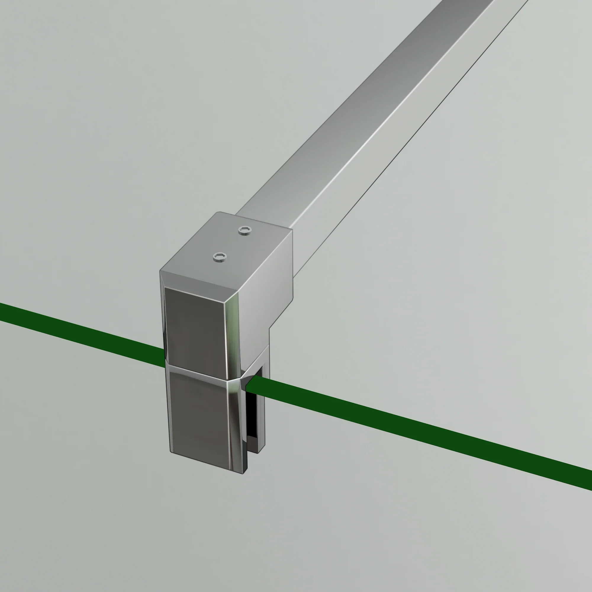 Aica 200cm Parete Per Doccia Walk In Vetro Temperato Trasparente Anticalcare 8 mm Con Barra Stabilizzatrice - Image 5