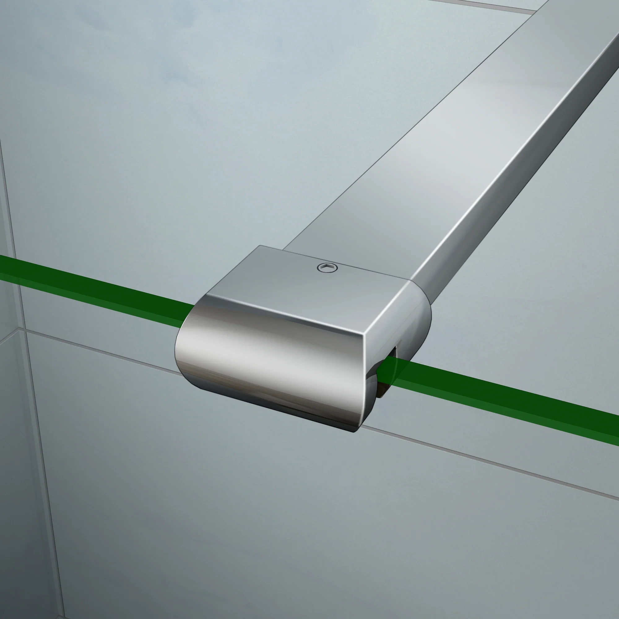 Aica 200cm Parete Per Doccia Walk In Vetro Temperato Trasparente Anticalcare 8mm Con Barra Stabilizzatrice Tagliabile da 90cm misure varie - Image 5