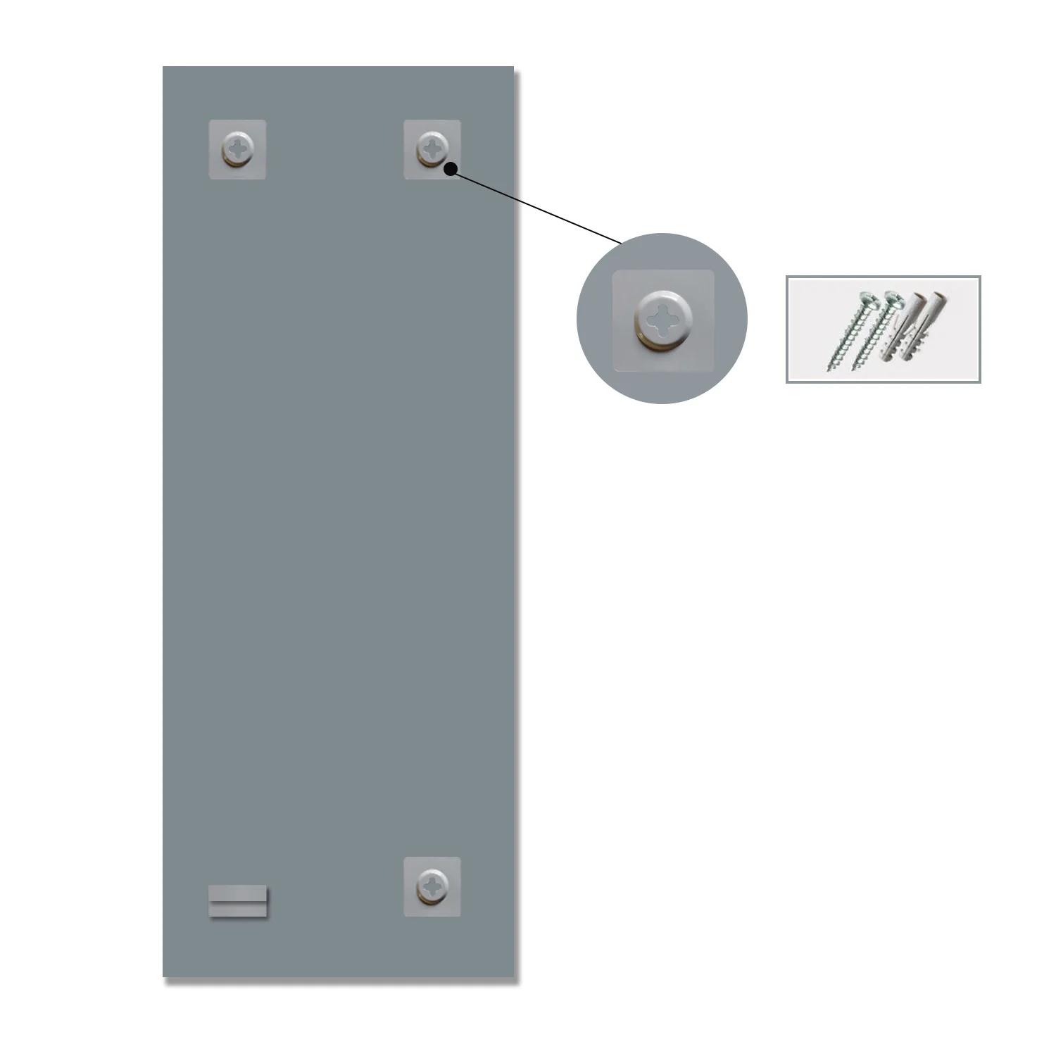 45×120cm Specchio Quadrato , Specchio Semplice, Vetro Ramato, IP44 - Image 6