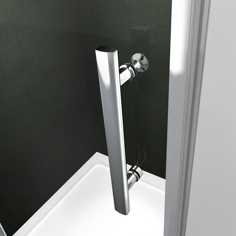 Aica Box Doccia Angolare Due Porte a Battentei Vetro Temperato 6mm Anticalcare Trasparente Alto 197cm - Image 7