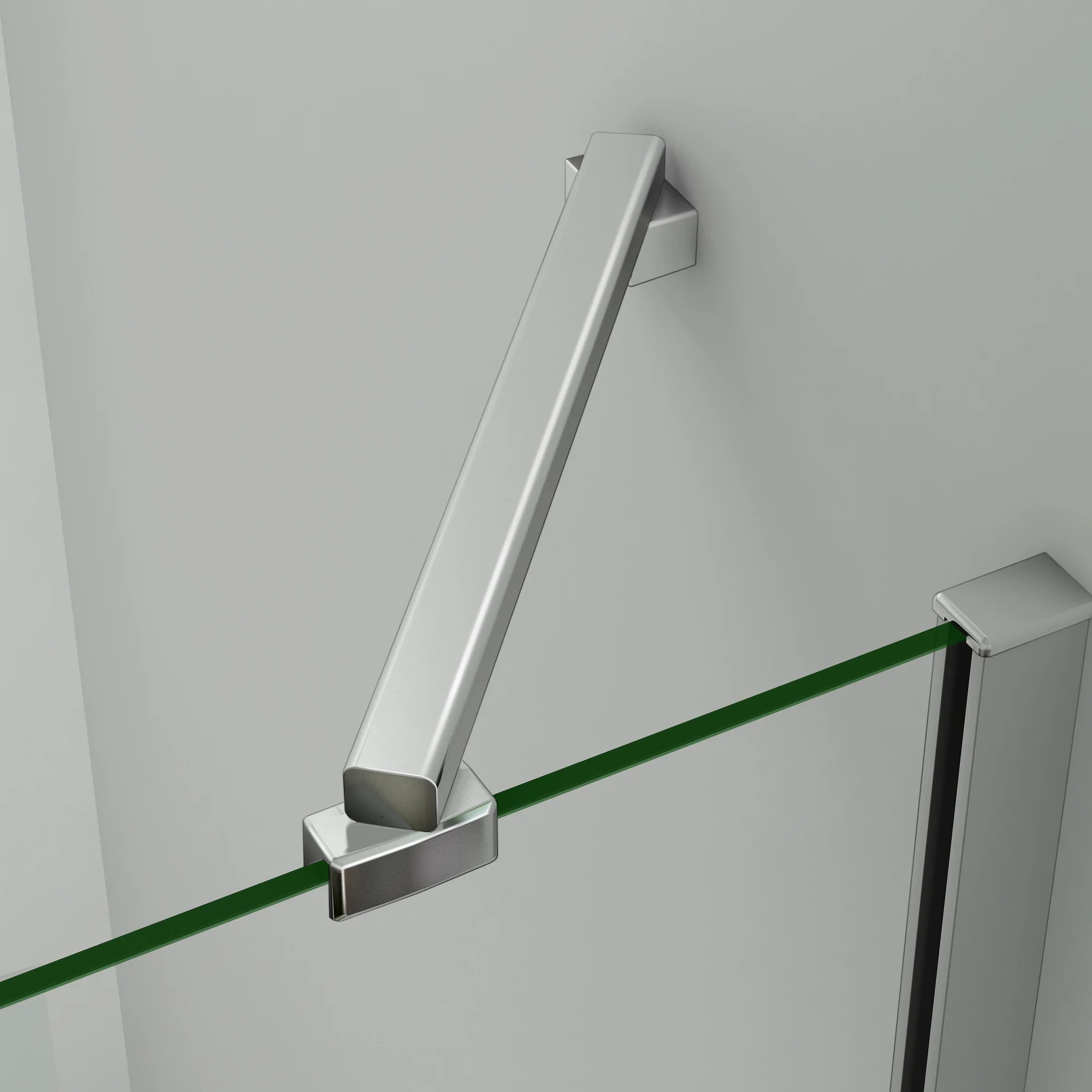 Aica Box Doccia Angolare Porta Battente Vetro 6 mm Temperato Anticalcare con Barra Stabilizzatrice da 45 cm Alto 187cm - Image 8