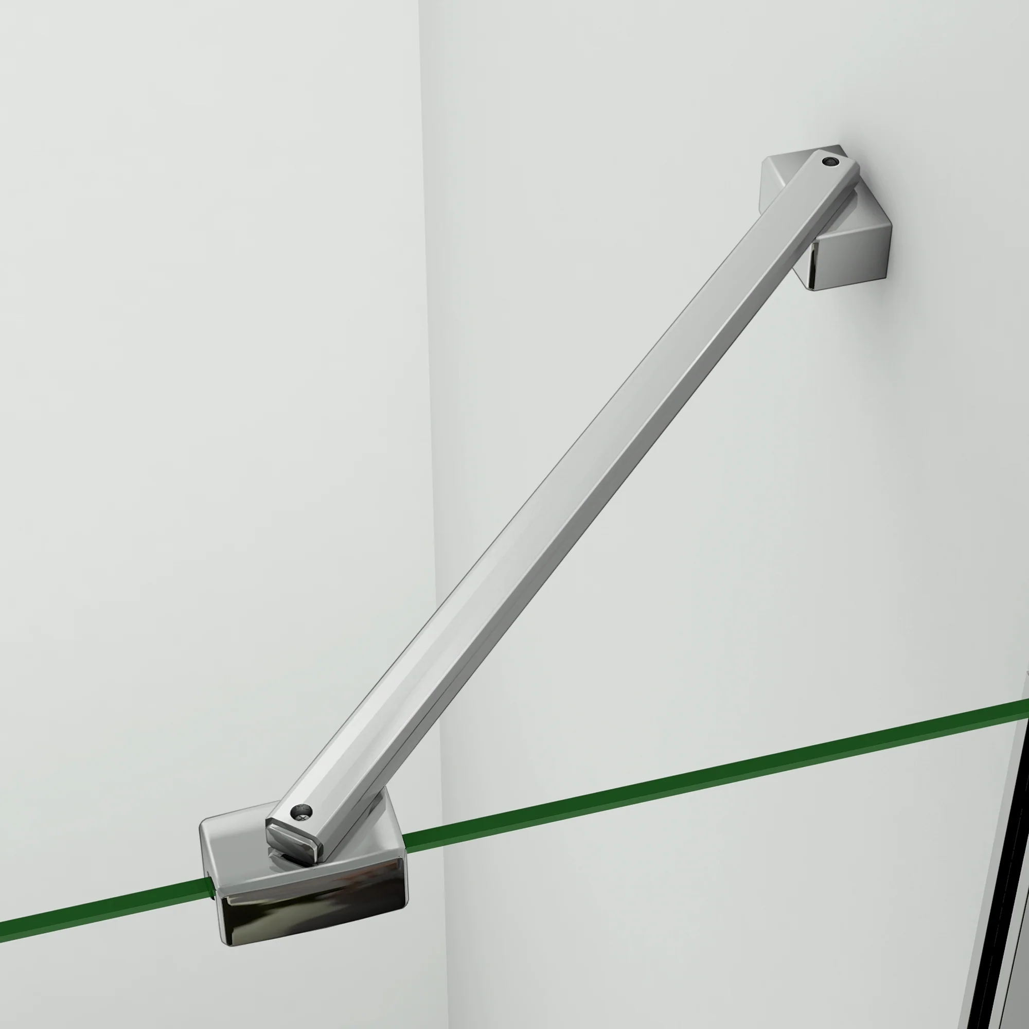 Aica Box Doccia Angolare Porta Battente Vetro 6 mm Temperato Anticalcare con Barra Stabilizzatrice da 45 cm Alto 197 cm - Image 8