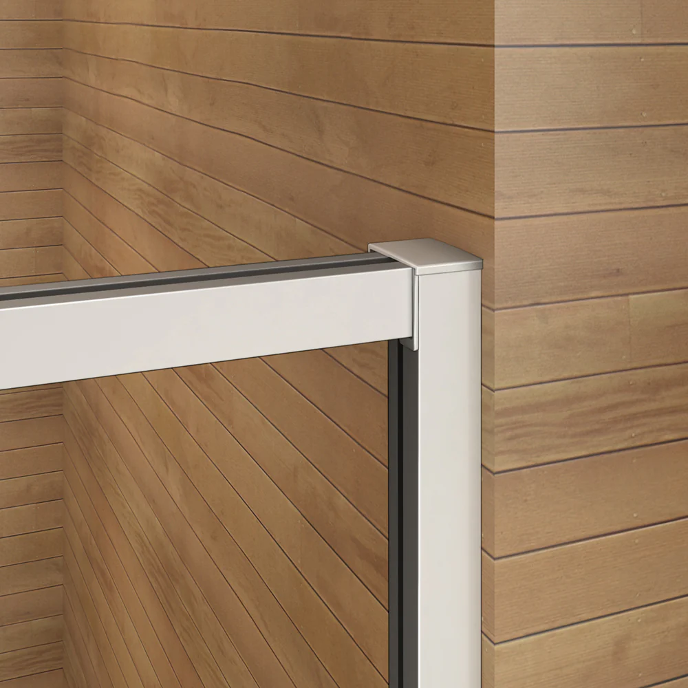 Aica 90x185 cm Porta Doccia Battente Per Nicchia Apertura Pivotante In Vetro 6 mm Temperato Trasparente Telai Con Processo Di Elettroforesi - Image 8