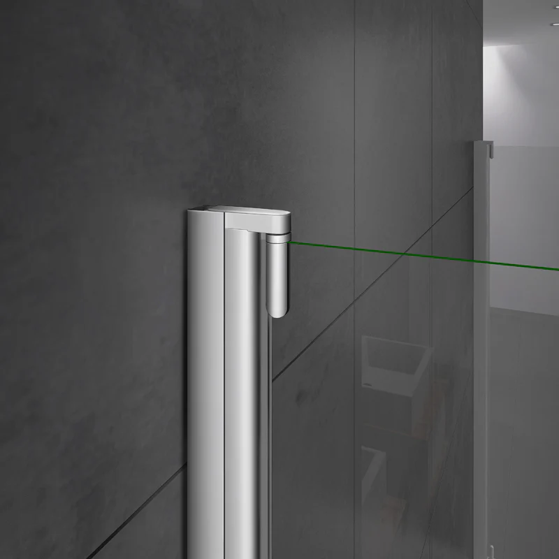 Aica 80x140 cm Sopravasca Parete Per Vasca Pannello Singolo Vetro Temperato 4 mm Trasparente Telaio Con Processo Di Elettroforesi - Image 2