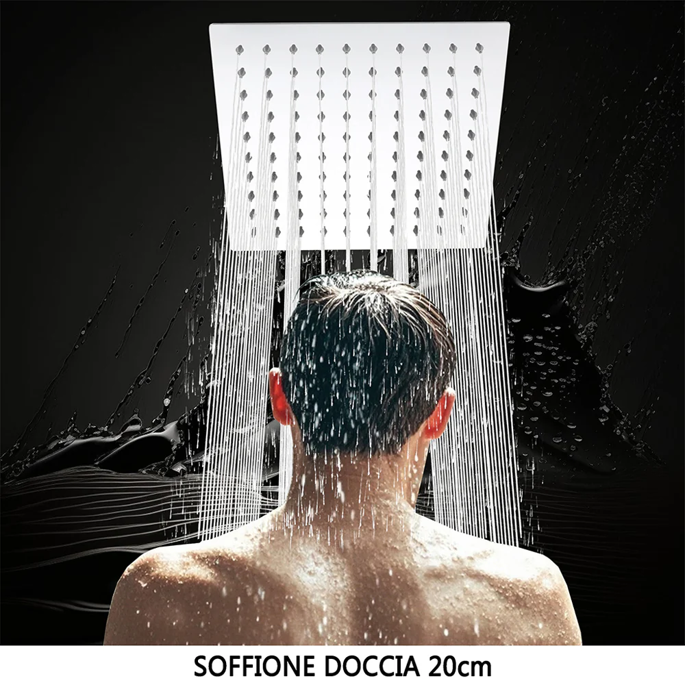 AICA Colonna Doccia Rotondo con Miscelatore Termostatico per Doccia, Doccia Soffione Colonna e Soffione Doccia,Cromato - Image 5