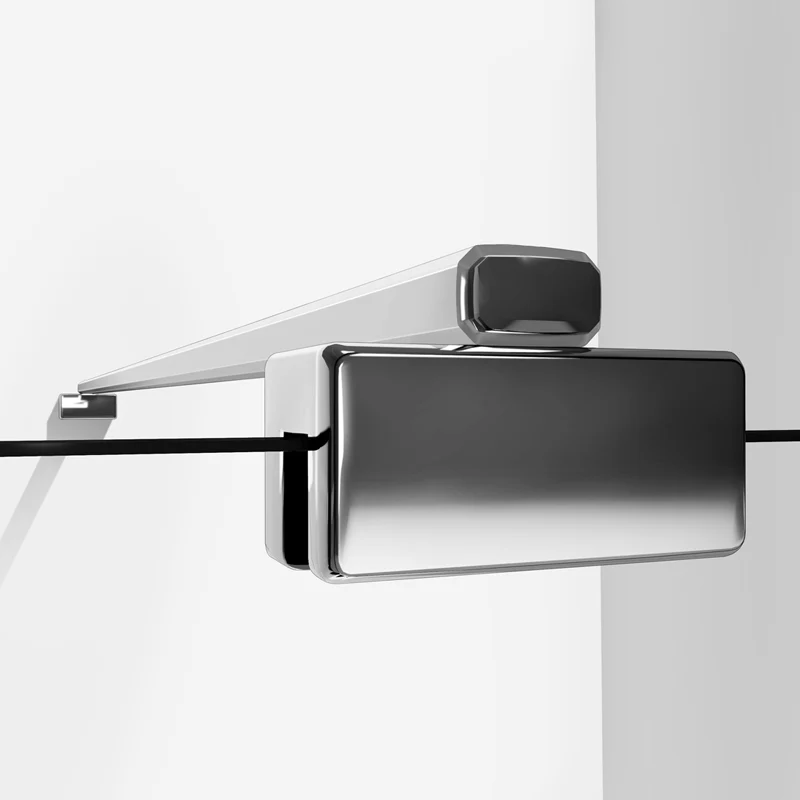 Box doccia walk-in Aica altezza 200 cm a parete in vetro temperato trasparente anticalcare removibile con barra stabilizzatrice da 45 cm o senza barra di supporto - Image 10