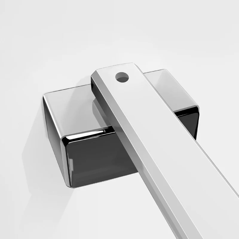 Box doccia walk-in Aica altezza 200 cm a parete in vetro temperato trasparente anticalcare removibile con barra stabilizzatrice da 45 cm o senza barra di supporto - Image 11