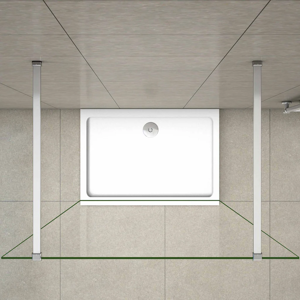 Aica 200 cm Parete Per Doccia Walk In Vetro 8mm Temperato Trasparente Anticalcare con Doppia Barra Stabilizzatrice - Image 15