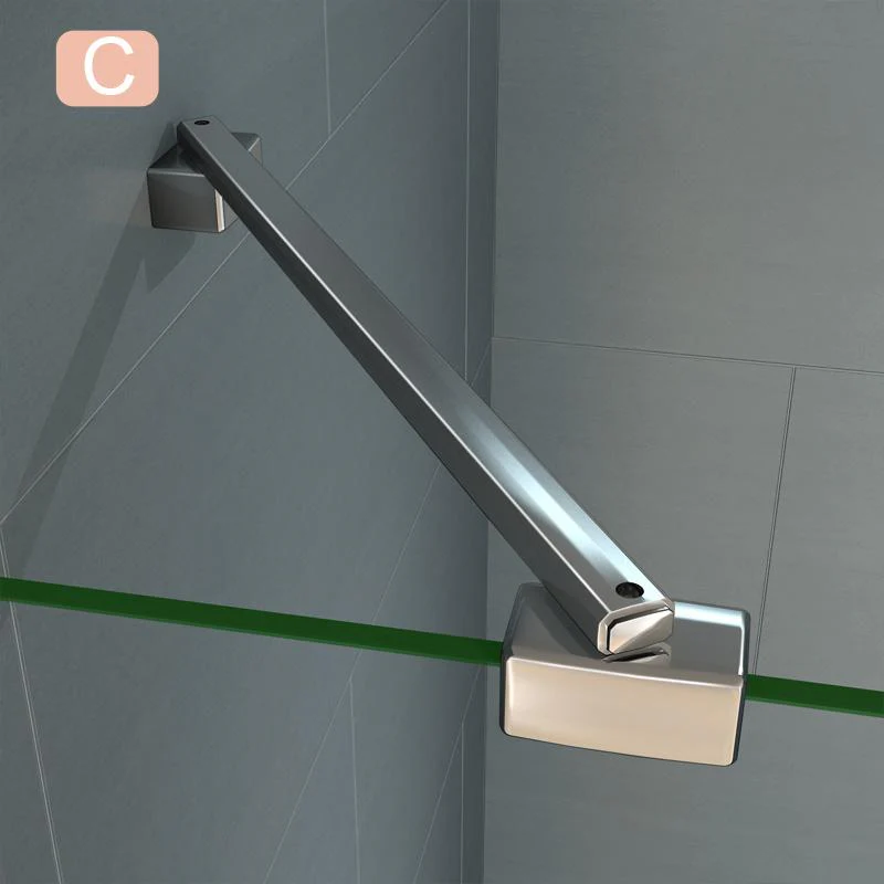 Aica Parete Per Doccia Walk In Alta 185 cm Con Barra Stabilizzatrice Vetro 6mm Temperato Trasparente Anticalcare - Image 10