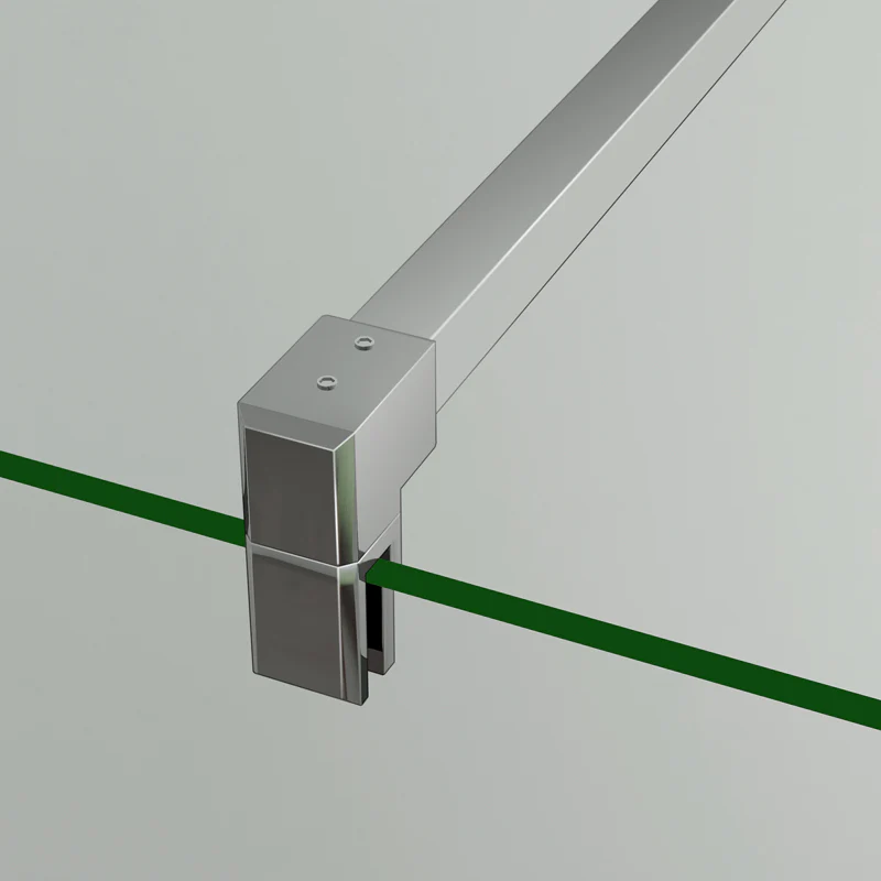 Aica 200cm Parete Per Doccia Walk In Vetro Temperato Trasparente Anticalcare 10mm Con Barra Stabilizzatrice Dimensioni Multiple - Image 10