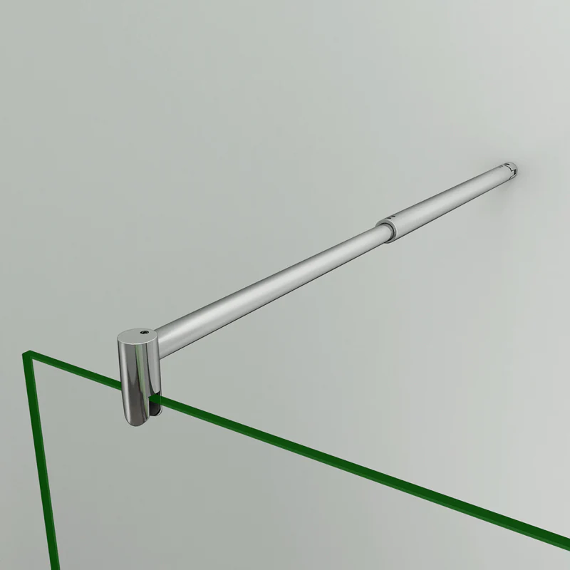 Aica 200cm Parete Per Doccia Walk In Vetro Temperato Trasparente Anticalcare 10mm Con Barra Stabilizzatrice Dimensioni Multiple - Image 6