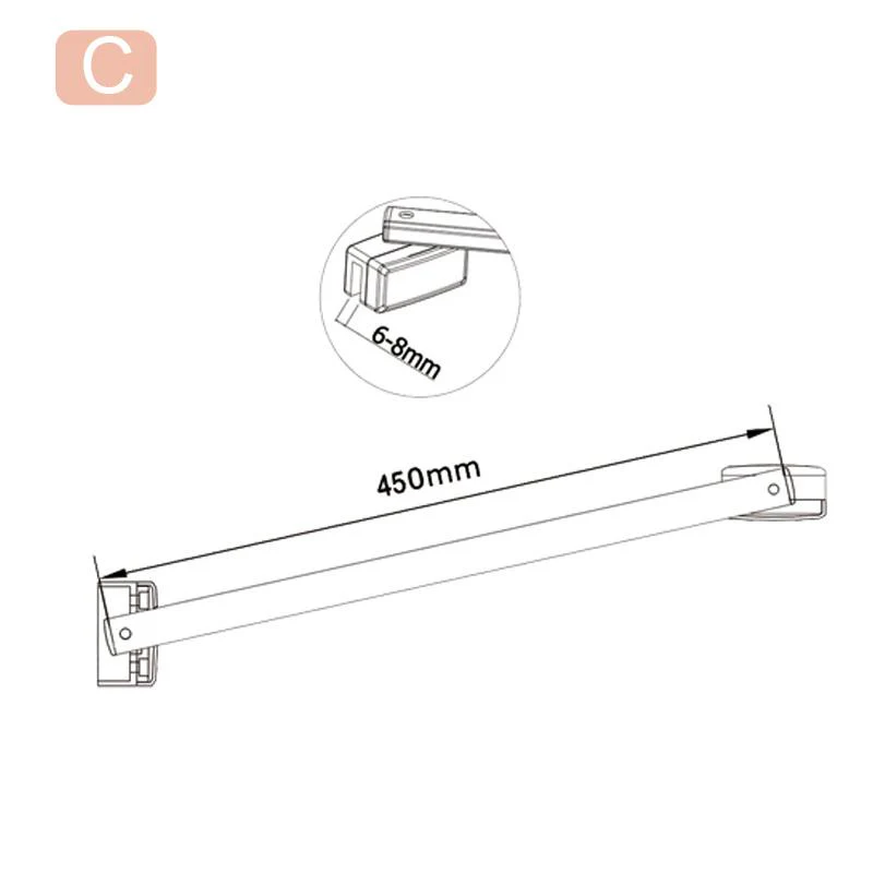 Aica Box Doccia Walk In Parete Fissa Con Barra Stabilizzatrice Vetro 8mm Temperato Trasparente Anticalcare - Image 11