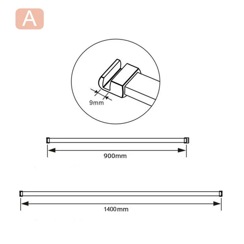 Aica Box Doccia Walk In Parete Fissa Con Barra Stabilizzatrice Vetro 8mm Temperato Trasparente Anticalcare - Image 9