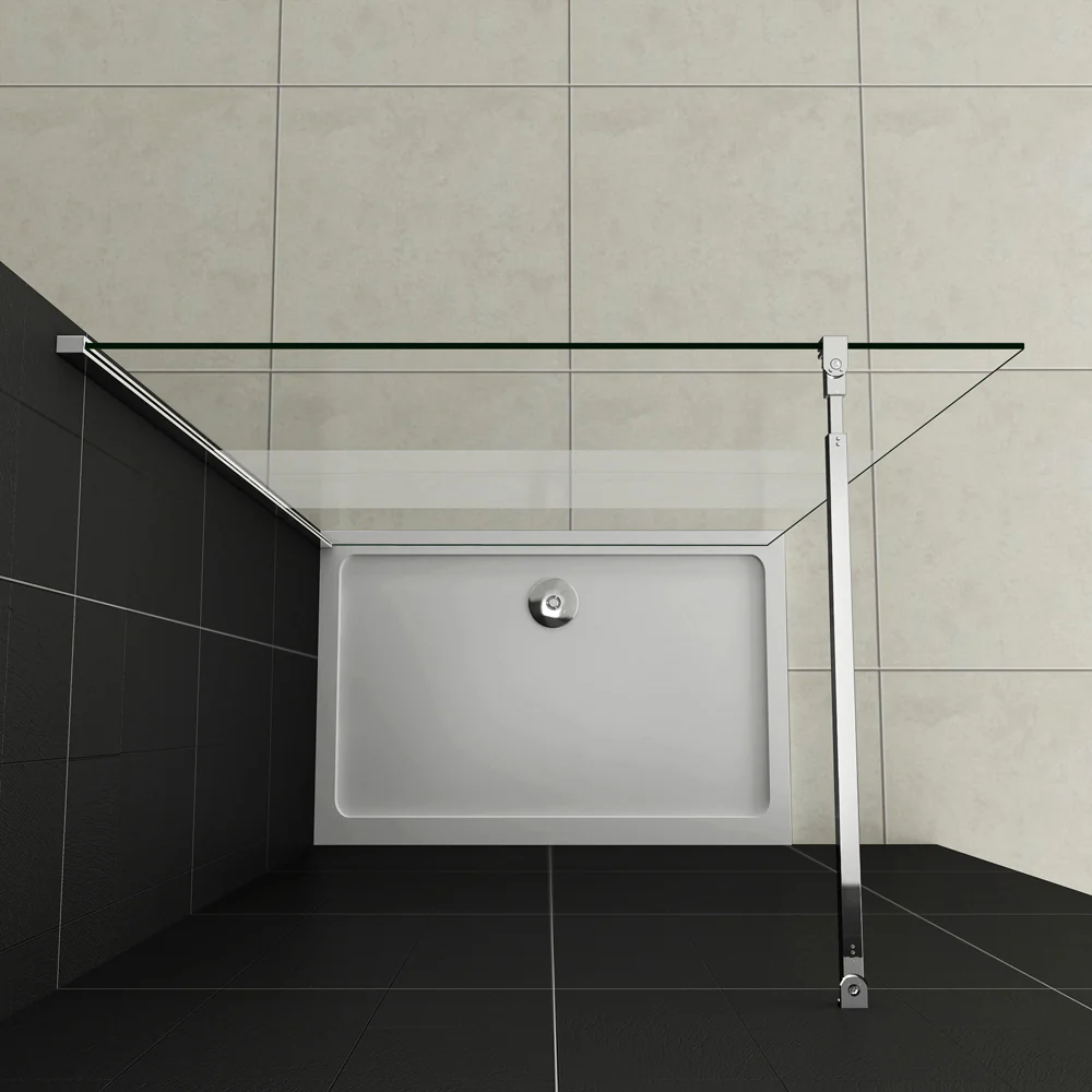 Aica Parete Per Doccia Alta 200cm Walk In Vetro 8mm Temperato Anti-frantumi Anticalcare Fascia Opaca Barra Stabilizzatrice 73-120cm - Image 4