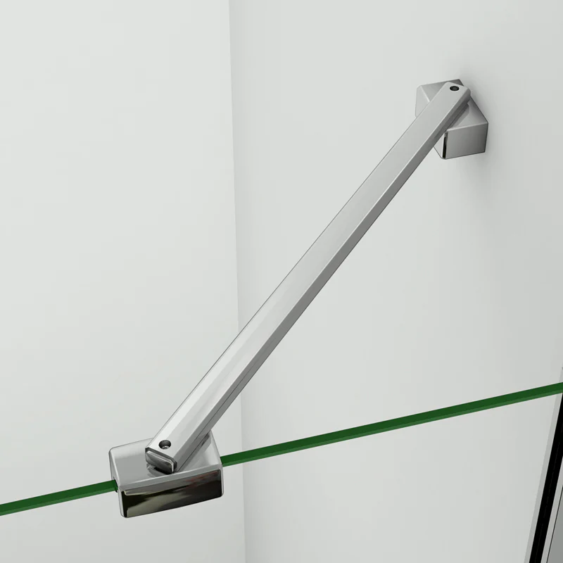 Aica Box Doccia Walk In Alta 200 cm Parete Fissa Con Barra Stabilizzatrice Vetro Temperato Trasparente Anticalcare Da 8mm Piatto Doccia Incluso - Image 11