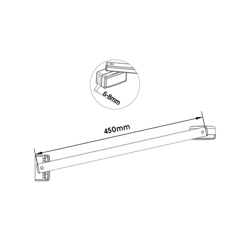 Aica Box Doccia Walk In Alta 200 cm Parete Fissa Con Barra Stabilizzatrice Vetro Temperato Trasparente Anticalcare Da 8mm Piatto Doccia Incluso - Image 13
