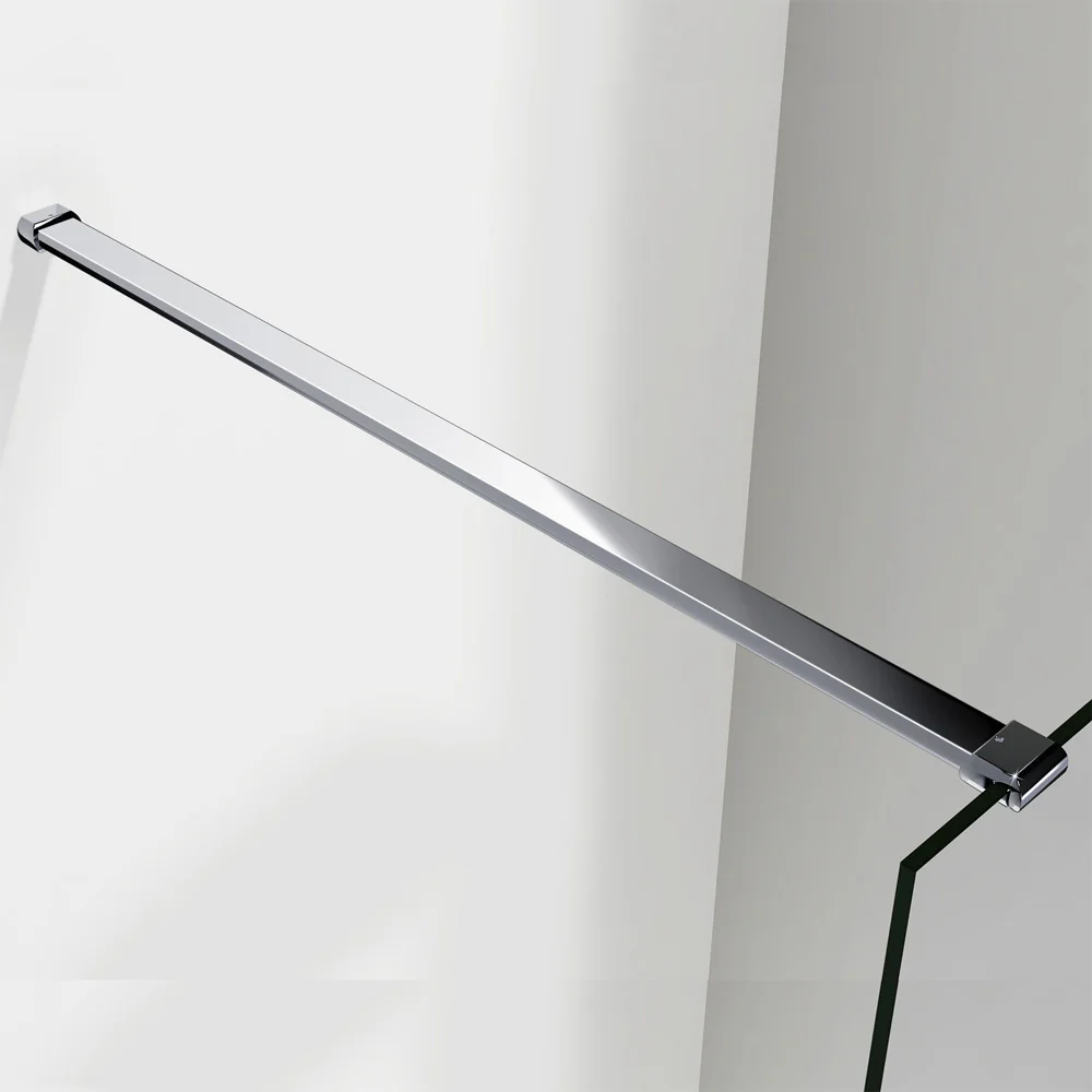 Aica Walk In Alta 200 cm Parete Per Doccia Vetro 8mm Temperato Anticalcare Fascia Centrale Opaca Barra Stabilizzatrice 140cm Piatto Doccia - Image 11