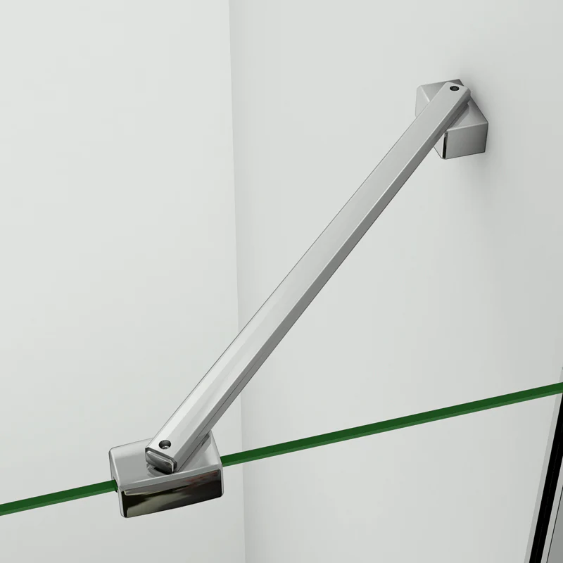 Aica Walk-In Doppia Parete Per Doccia Fissa Due Barre Stabilizzatrici 45cm In Vetro 8mm Temperato Trasparente Anticalcare Piatto Doccia - Image 11