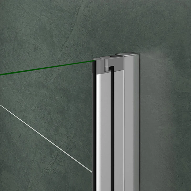 Aica 185 cm Porta Doccia Per Nicchia Apertura Battente Vetro 6 mm Temperato Trasparente Anticalcare Telaio Cromo Lucido - Image 7