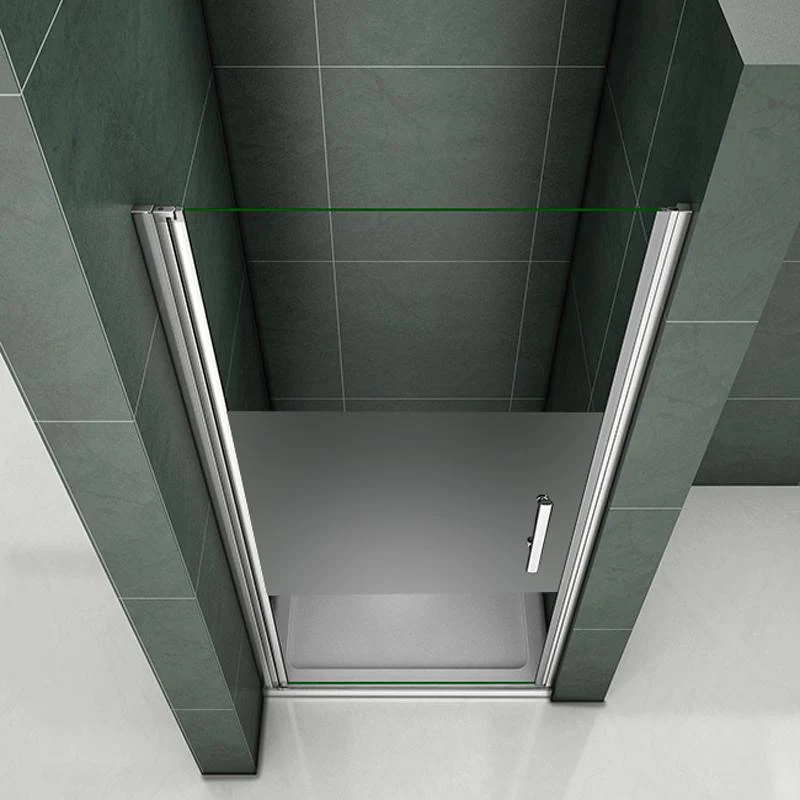 Aica 185 cm Box Doccia Per Nicchia Porta Battente Vetro Temperato 6 mm Trasparente Anticalcare Fascia Satinata-Opaca - Image 8