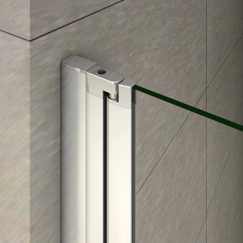 Aica Sopravasca 140 cm Apribile 180 Gradi verso Sinistro/Destro in Vetro Temperato 6 mm Trasparente Anticalcare Fascia Centrale Opaca - Image 15