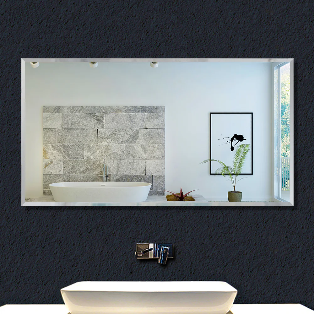 Aica Specchio da Toeletta Specchio da Bagno per Bagno, Camera da Letto, Soggiorno Specchio Singolo in Vetro Senza Rame con Pannello Posteriore - Image 2