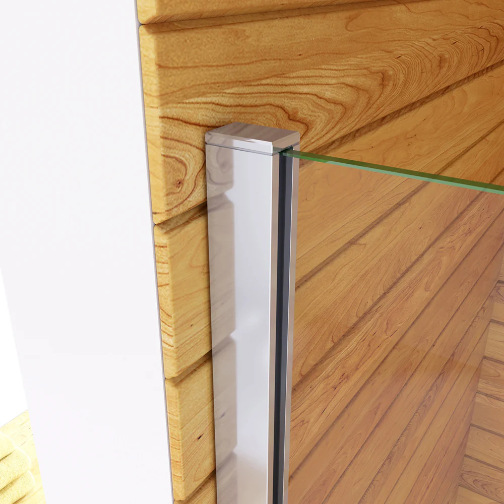 Box Doccia Angolare da Doppio Walk In in Vetro Temperato 6mm Anticalcare Multi Fasce Satinate 2 Barre Stabilizzatrici 45cm Cromo Lucido - Image 6