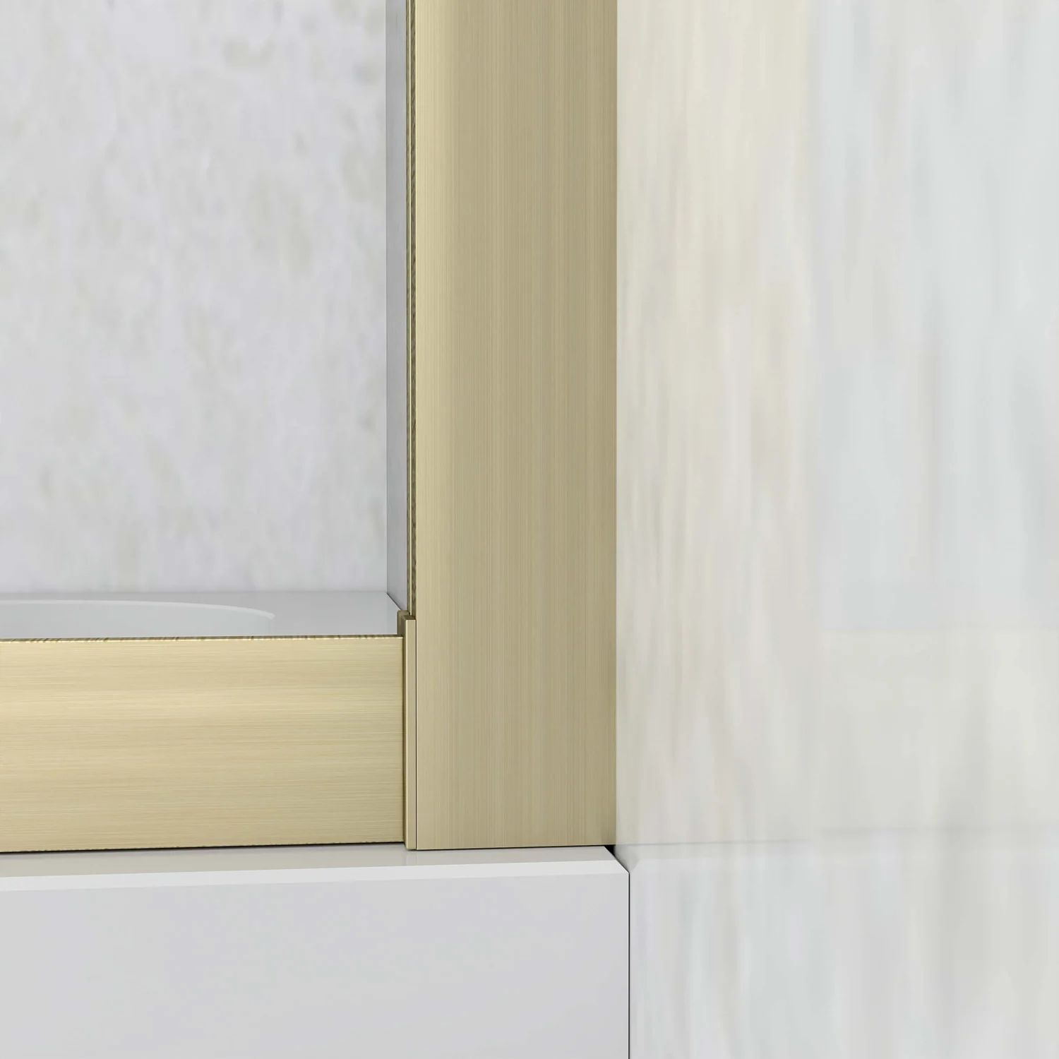 Box Doccia Semicircolare 80-90X80-90 cm H.190 Oro Spazzolato Porta Scorrevole Vetro 6 mm Trasparente Anticalcare, Piatto Doccia Bianco - Image 7