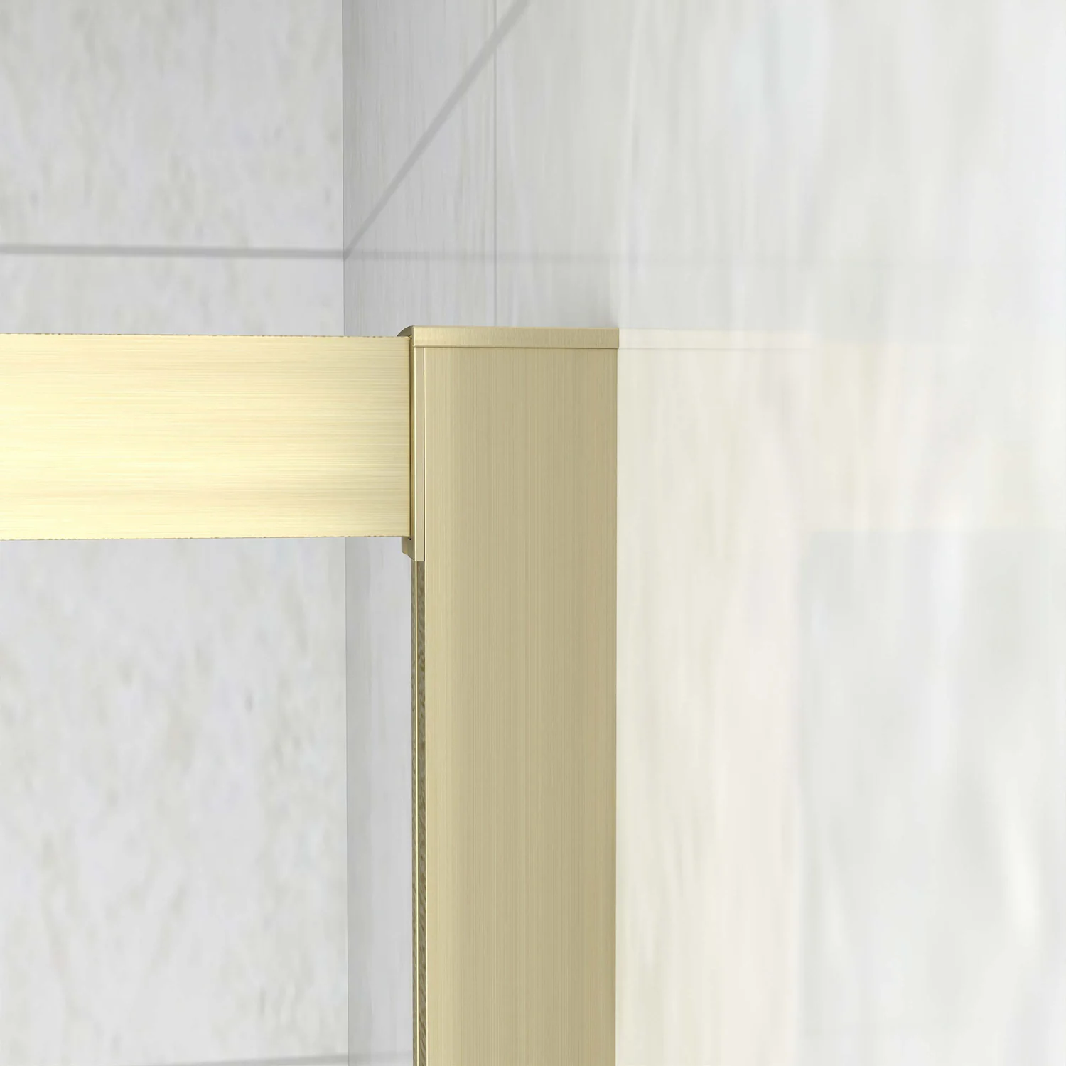 Box Doccia Semicircolare 80-90X80-90 cm H.190 Oro Spazzolato Porta Scorrevole Vetro 6 mm Trasparente Anticalcare, Piatto Doccia Bianco - Image 8