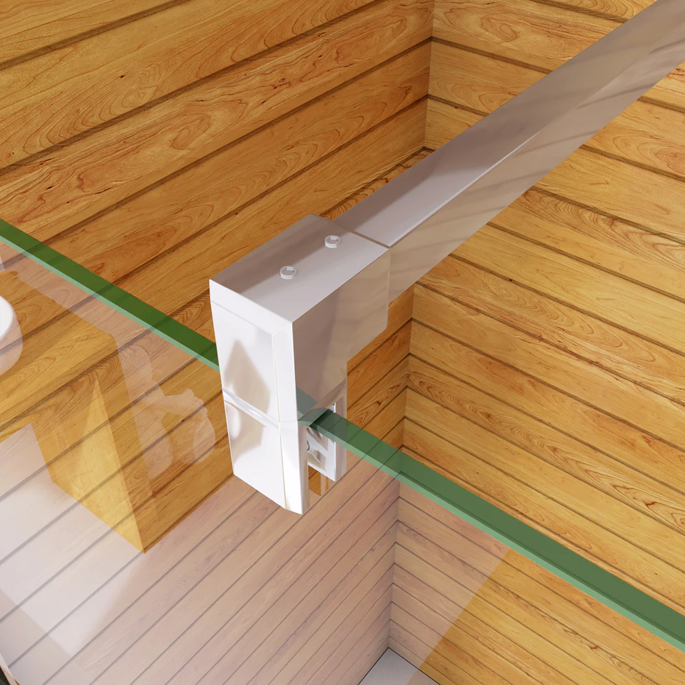 Box Doccia Walk In Parete Fissa Anticalcare Multi Fasce Satinate Opache in Vetro Temperato 6mm con Barra Stabilizzatrice Cromo Lucido - Image 6