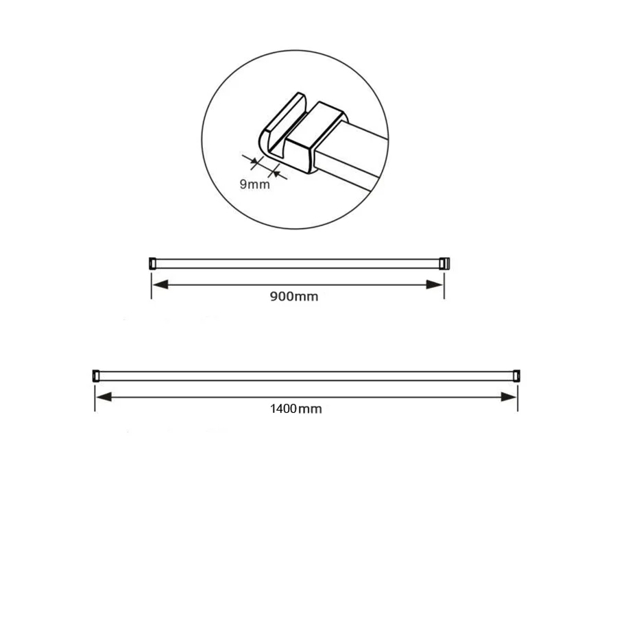 Box Doccia Walk In Parete Fissa in Vetro Temperato 6mm Anticalcare Multi Fasce Satinate Opache con Barra Stabilizzatrice Cromo Lucido - Image 8