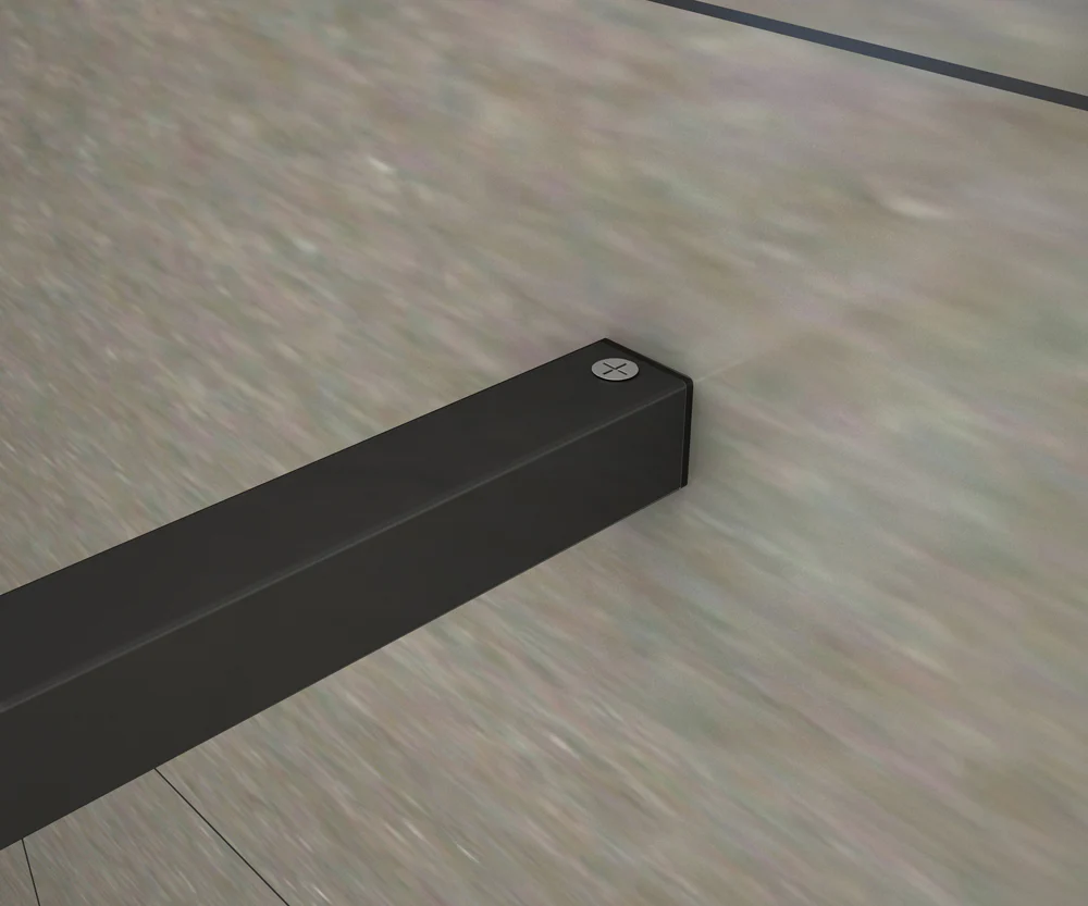 Aica Parete Per Doccia Walk-In Vetro Trasparente 8mm Larga 50-140cm Alta 200cm Con Barra Stabilizzatrice Da 90cm Nero Opaco - Image 6