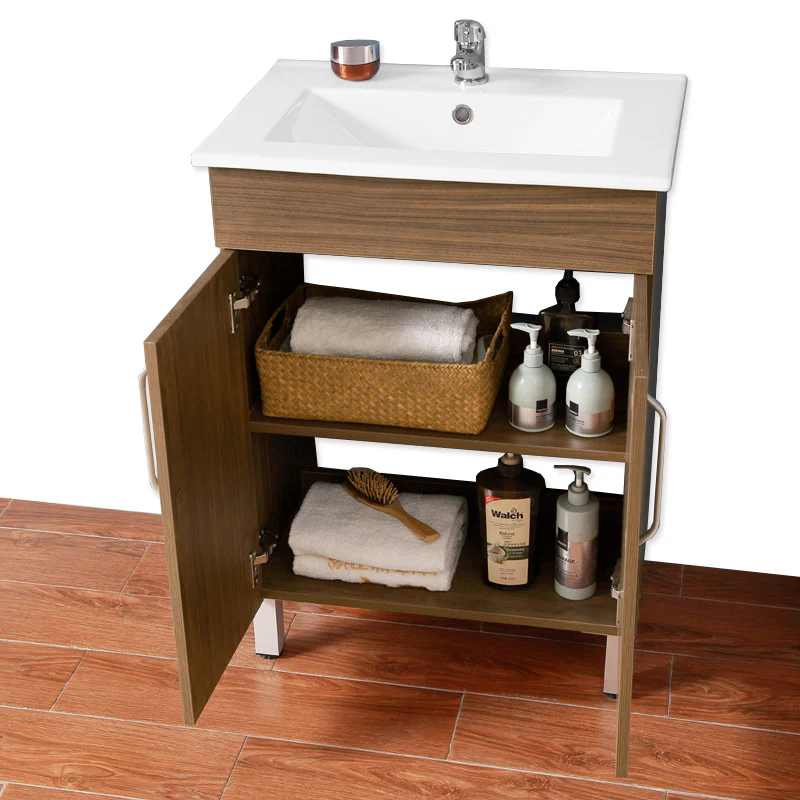 Aica salvaspazio Mobile Bagno 60 cm, con lavabo in Ceramica e 2 porte - Image 3