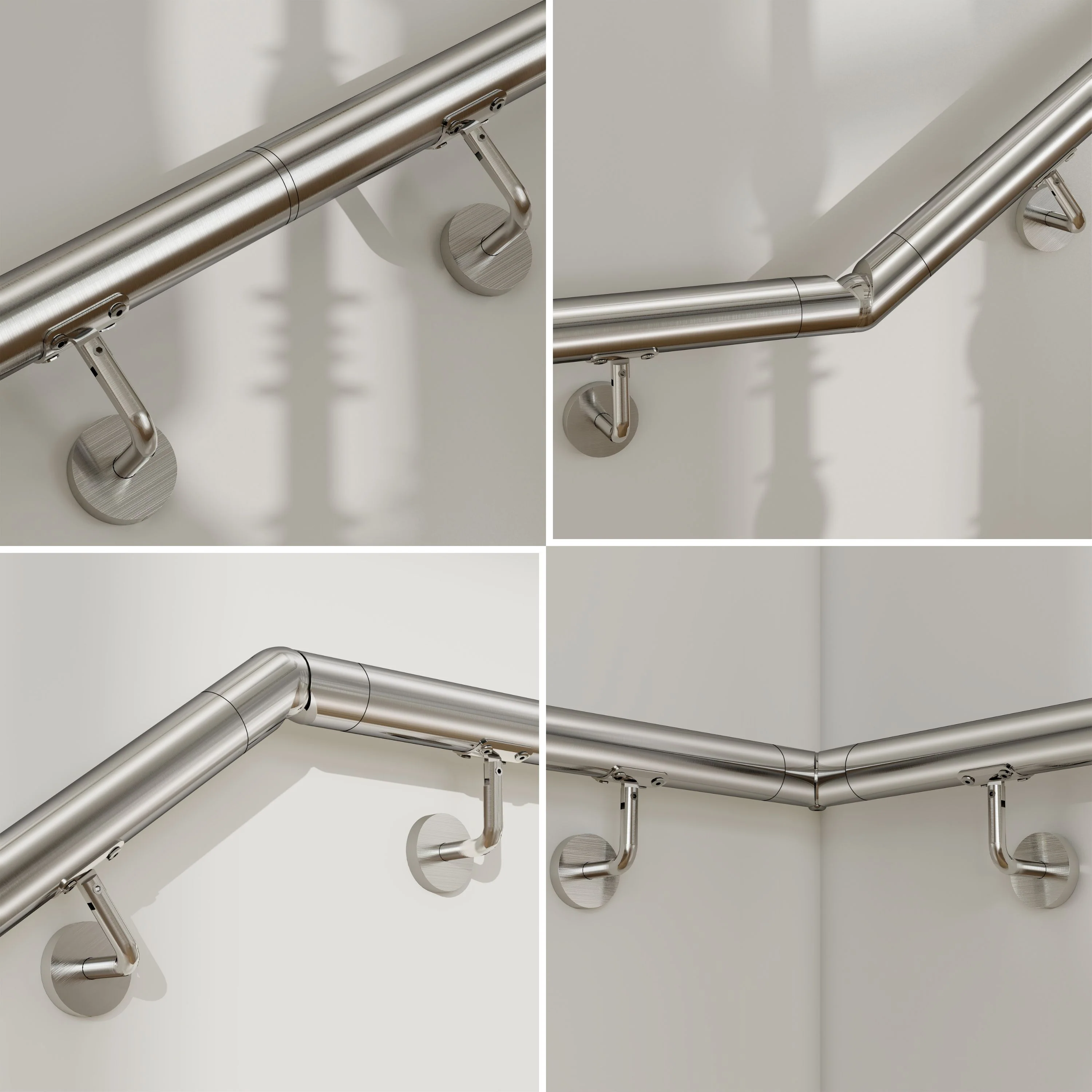 Corrimano in acciaio inox 304 spazzolato 80/100/120/150/180/200cm per interni ed esterni scale - Image 10