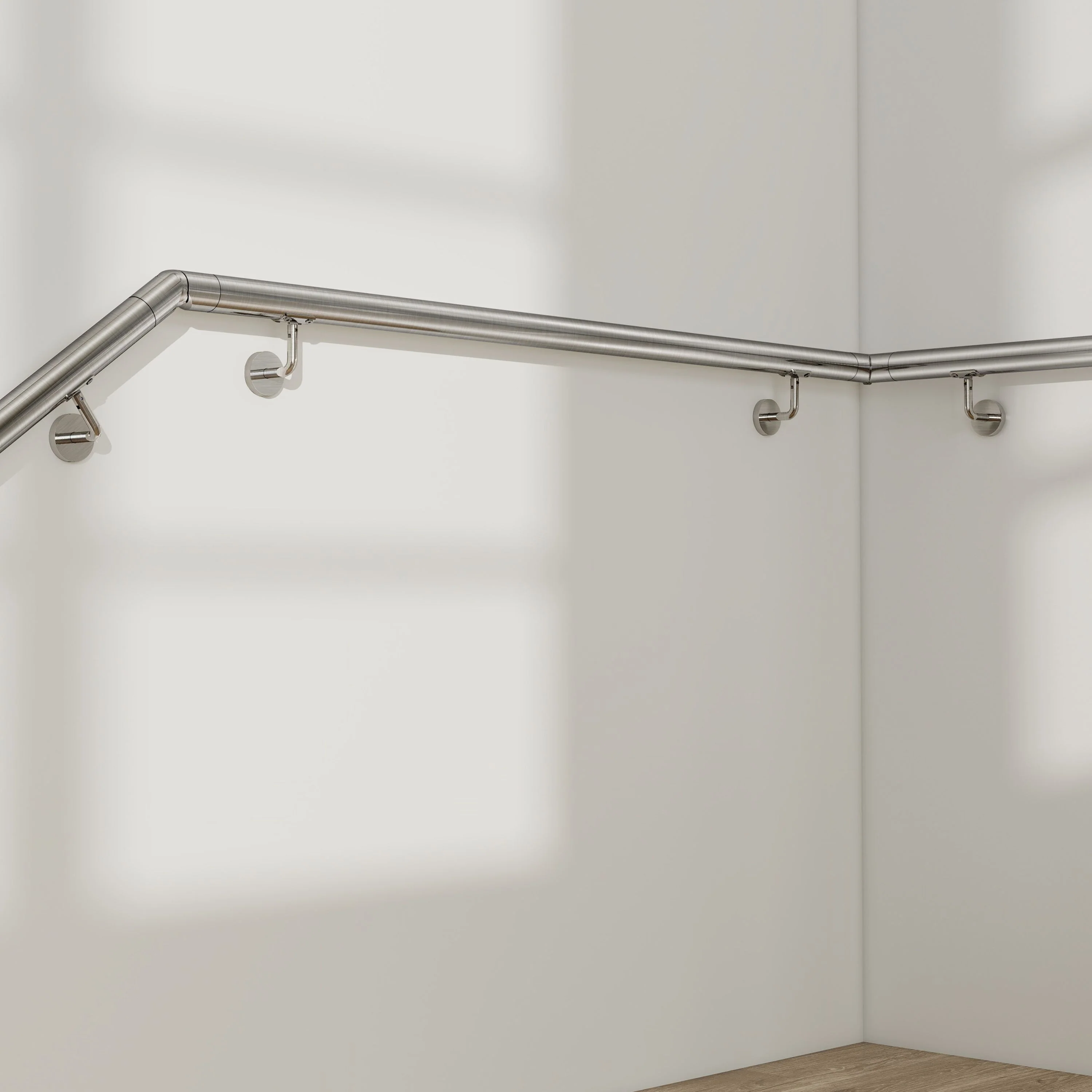 Corrimano in acciaio inox 304 spazzolato 80/100/120/150/180/200cm per interni ed esterni scale - Image 3