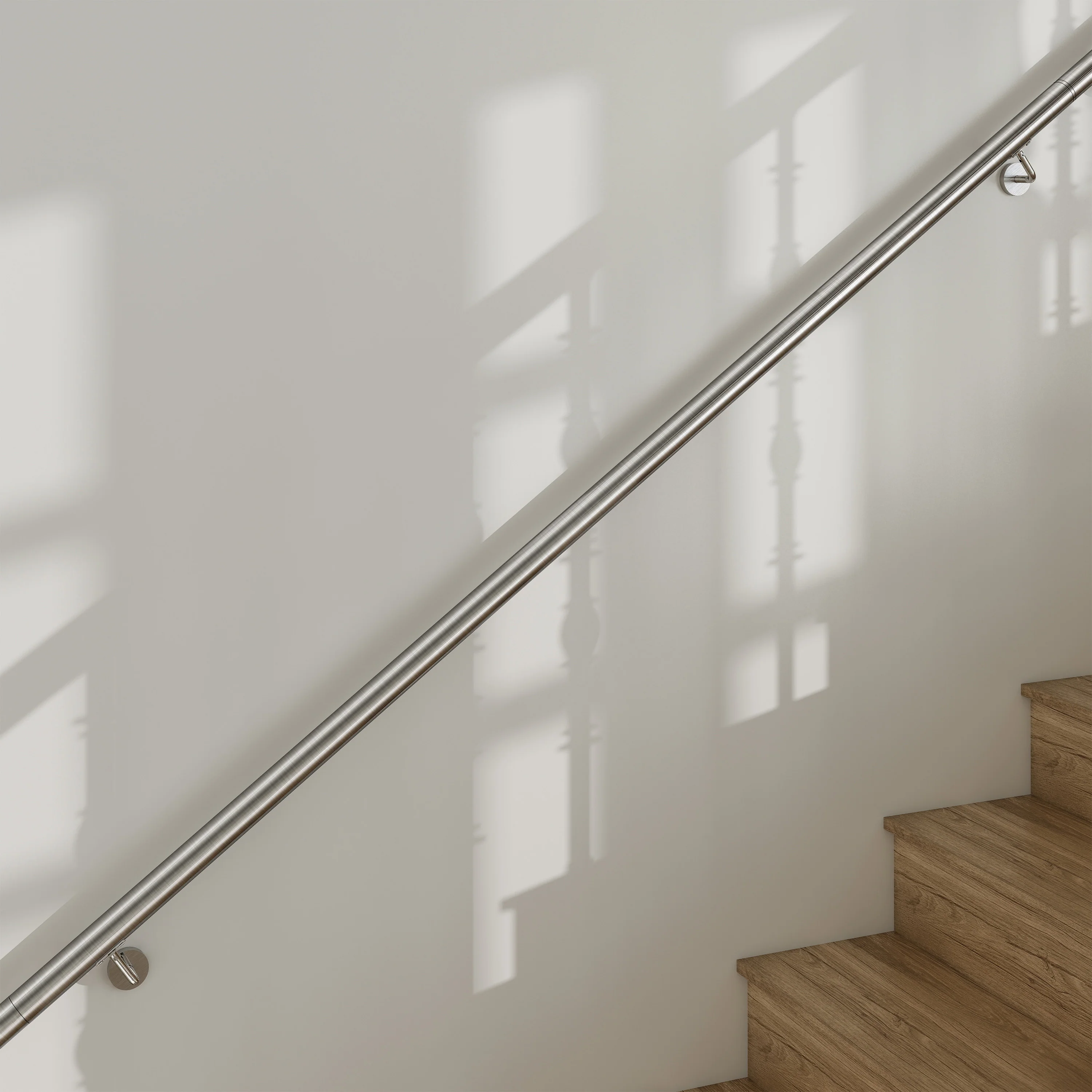 Corrimano in acciaio inox 304 spazzolato 80/100/120/150/180/200cm per interni ed esterni scale - Image 7