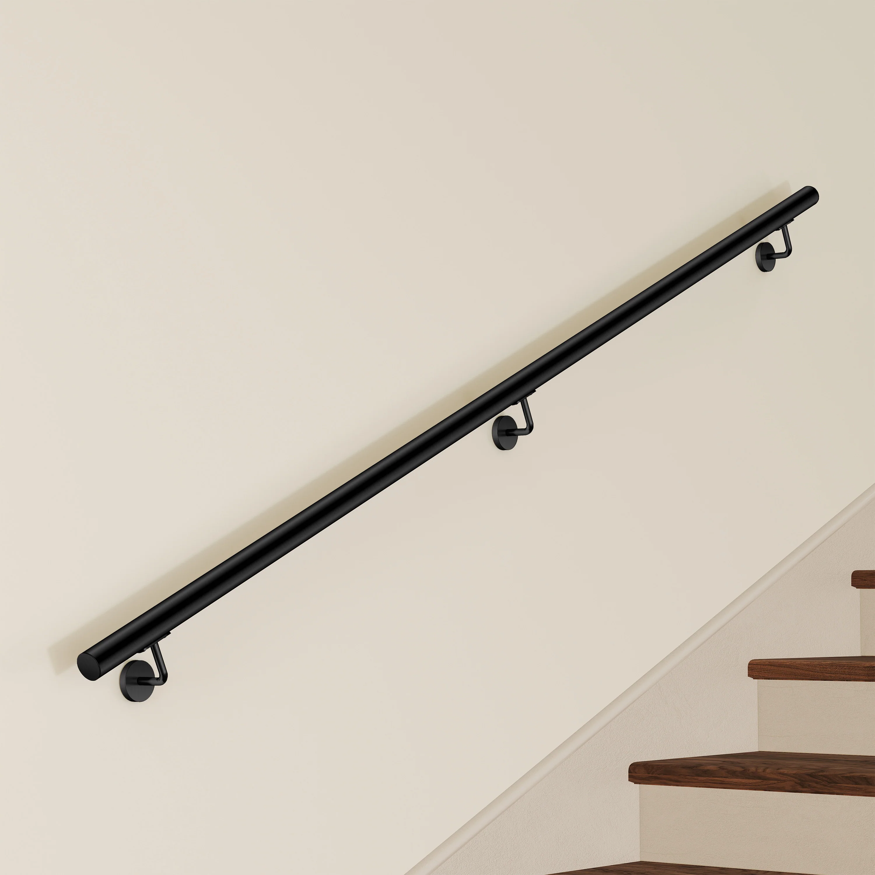 Corrimano Inox 304 nero opaco 80-100-120-150-180-200-220-240 cm per Scale Interne ed Esterne - Image 15