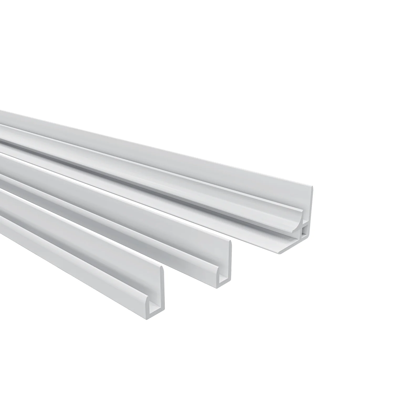 H.210 cm Pannello Doccia ad Angolo Realizzato in Alluminio da 3 mm con Profili Finitura Bianco Alba per Rivestimento Parete Bagno - Image 5