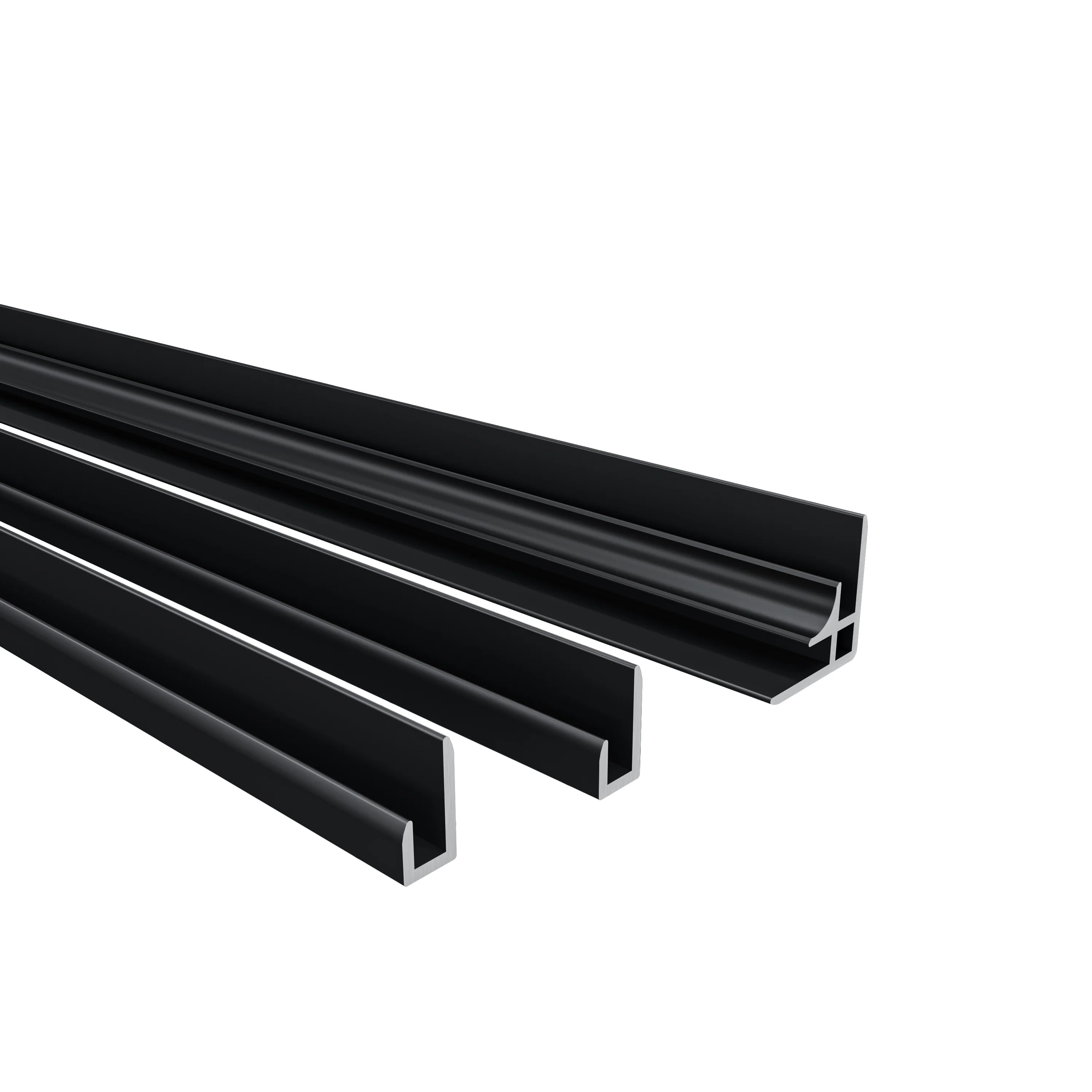H.210 cm Pannello Doccia ad Angolo Realizzato in Alluminio da 3 mm con Profili Finitura Grigio Cemento per Rivestimento Parete Bagno - Image 5