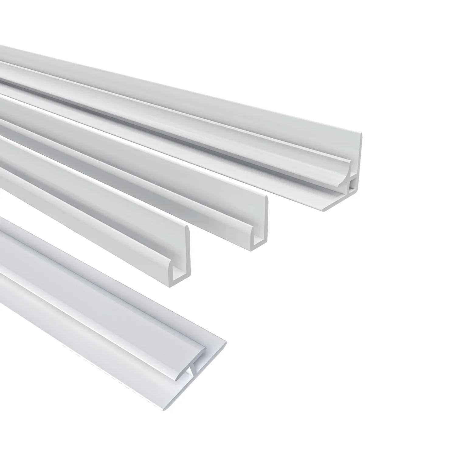 H.210cm Pannello Doccia ad Angolo Realizzato in Alluminio da 3mm con Profili Finitura Bianco Opaco per Rivestimento Parete Bagno - Image 6