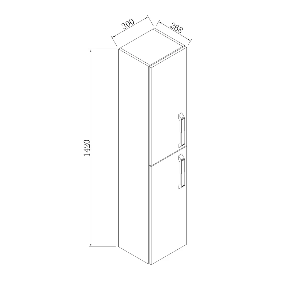 Il mobile alto 142 cm può essere sospeso e pavimentato - Image 4