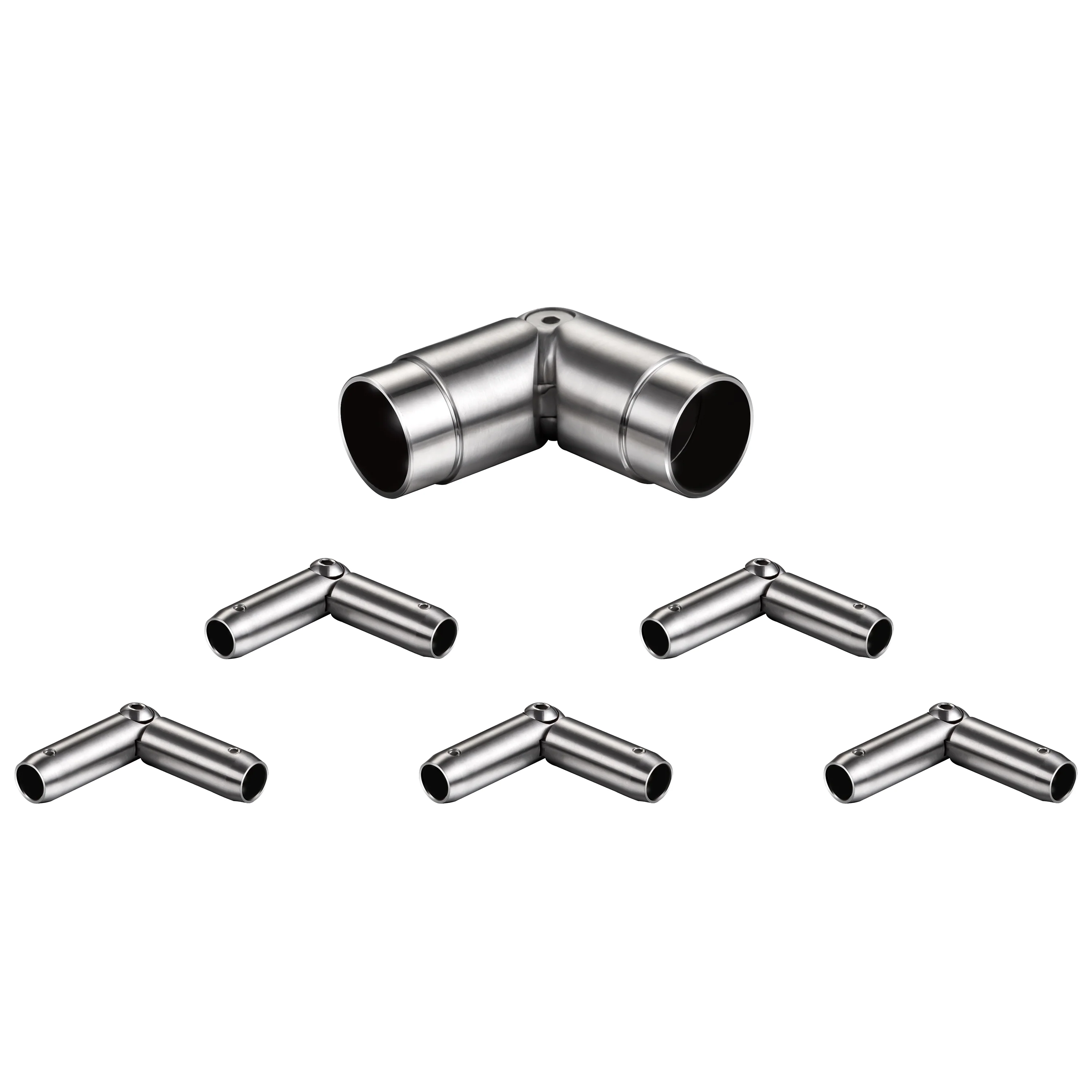 Kit Connettore Dritto/Angolo Regolabile per Ringhiere in Acciaio Inox Diametro 42.4 mm Configuratore per Corrimano per Ringhiere a 3/5 Traversi - Image 14